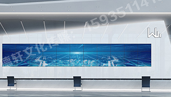 萬國質(zhì)保二手車交易港 服務(wù)臺背景墻logo 三面發(fā)光字